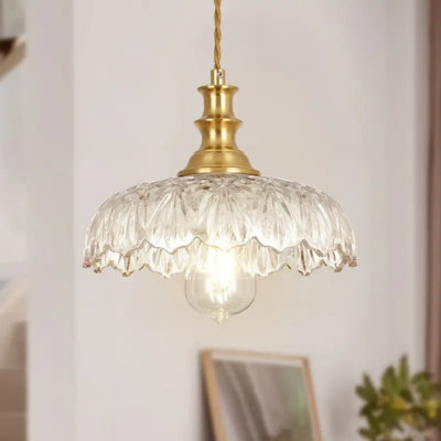 Luminaire suspendu rétro avec abat-jour en cristal, lustre réglable moderne de 9,44 po, lumière suspendue pour vestibule, porche, cuisine, café, salle à manger, îlot de cuisine, îlot au-dessus de l'évier