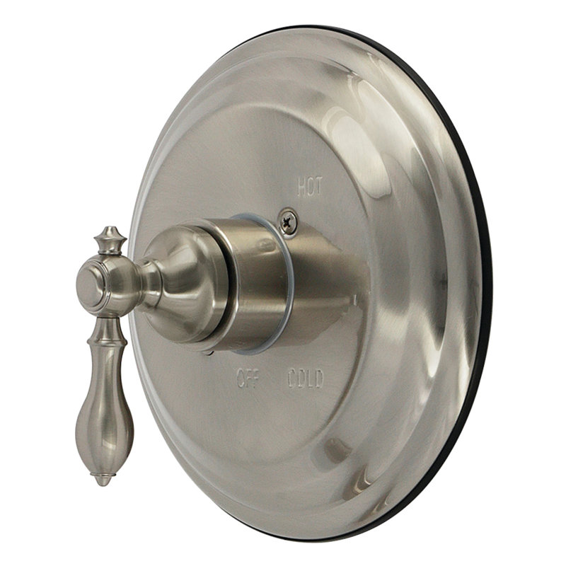 Kingston Brass American Classic Single-Handle Pressure Balanced Shower Valve Trim Kit - Valve Included, Brushed Nickel