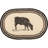Jacqueline Jute No Pattern Oval Placemat