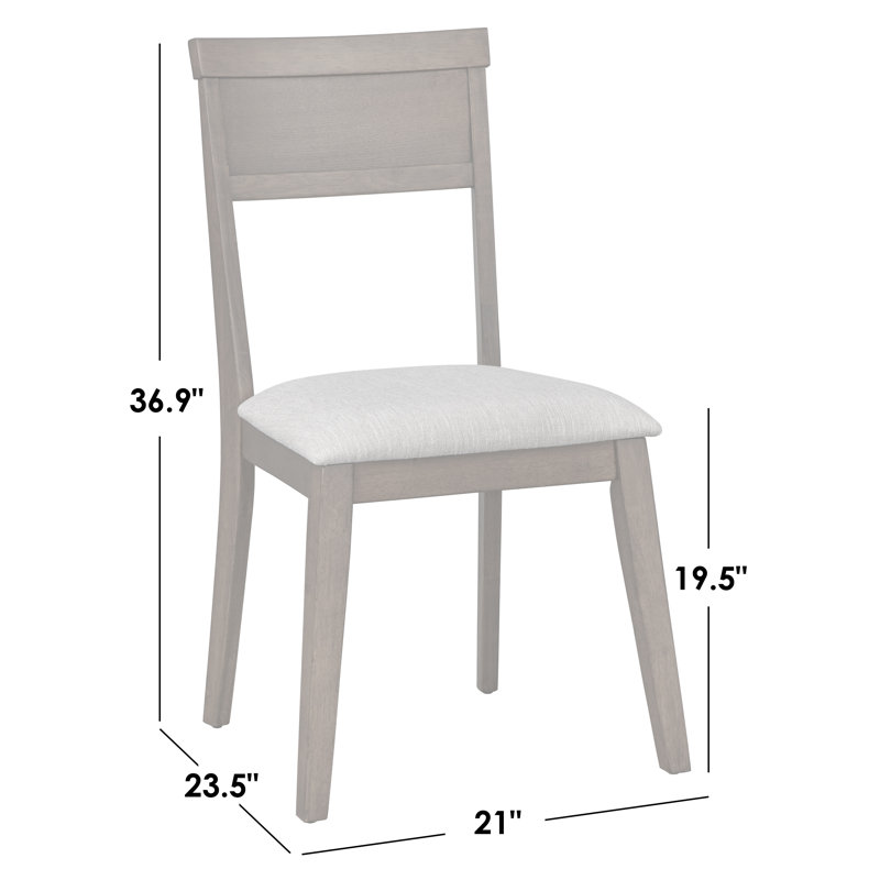 18.5'' H Upholstered Side Chair, Walnut