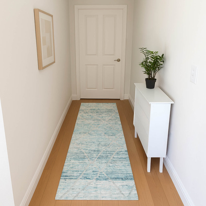 Premium Machine Washable Honig AMF1658 Diamonds Rug, Runner 2'3" x 7'6"