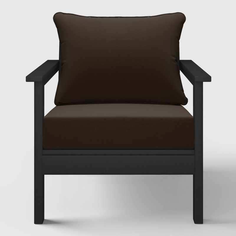 Chaise profonde avec coussins (ensemble de 2), Brown, Noir