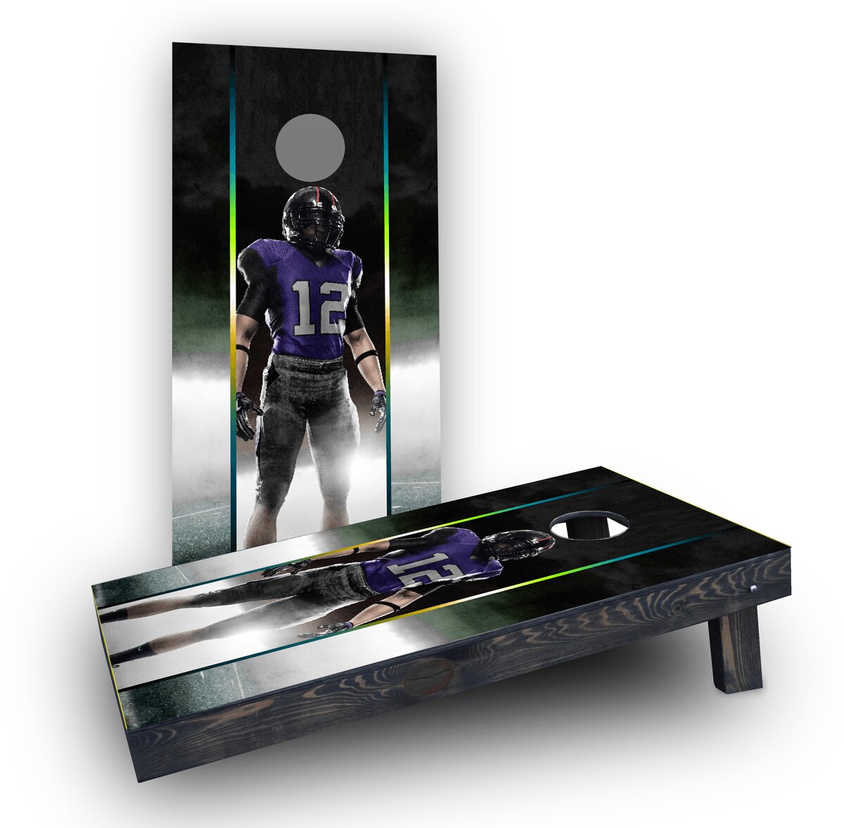 Custom Cornhole Boards Football Player Cornhole Game Set | Wayfair