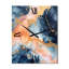 Horloge murale V - Fractales bleu et beige-2075458737