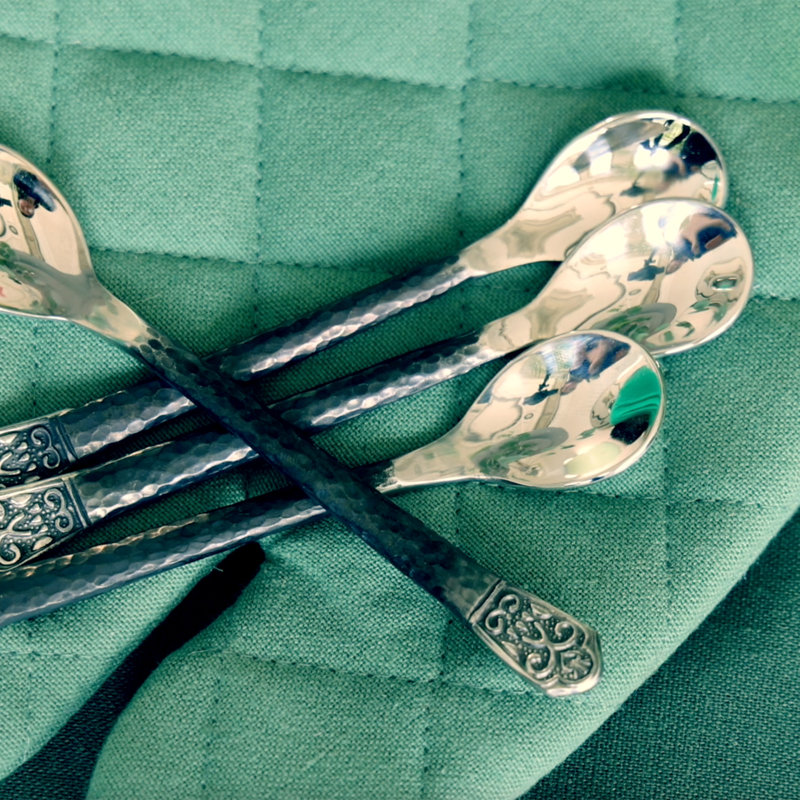 Avalon Matte Black Stainless Steel Demitasse Spoons Set of 4