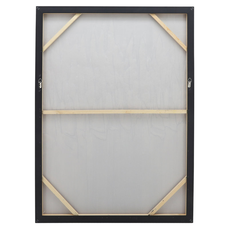35"Lx1.5"Wx47"H, Hand-painted, Abstract Canvas with Gold Foil, Contemporary Wall Art, Crafted with Polyester Canvas and Fir Wood, Plastic Frame with Black Finish