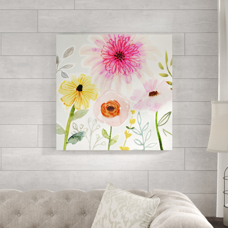 Floral Pop II 1 Piece Painting, 76cm H x 76cm W, Wrapped Canvas