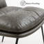 Ensemble de bureau moderne | Table ronde à piédestal noir mat + chaises en cuir avec structure en métal | Parfait pour les espaces de réception et les salles d'attente-111161424
