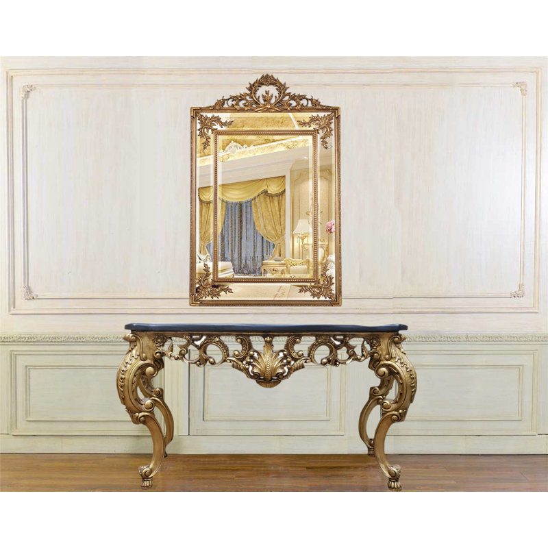 Aurora Flat Solid And Engineered Wood Mirror, Silver