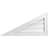 Triangle Left Side Surface Mount Urethane Functional Gable Vent Pitch, Primed-101820293