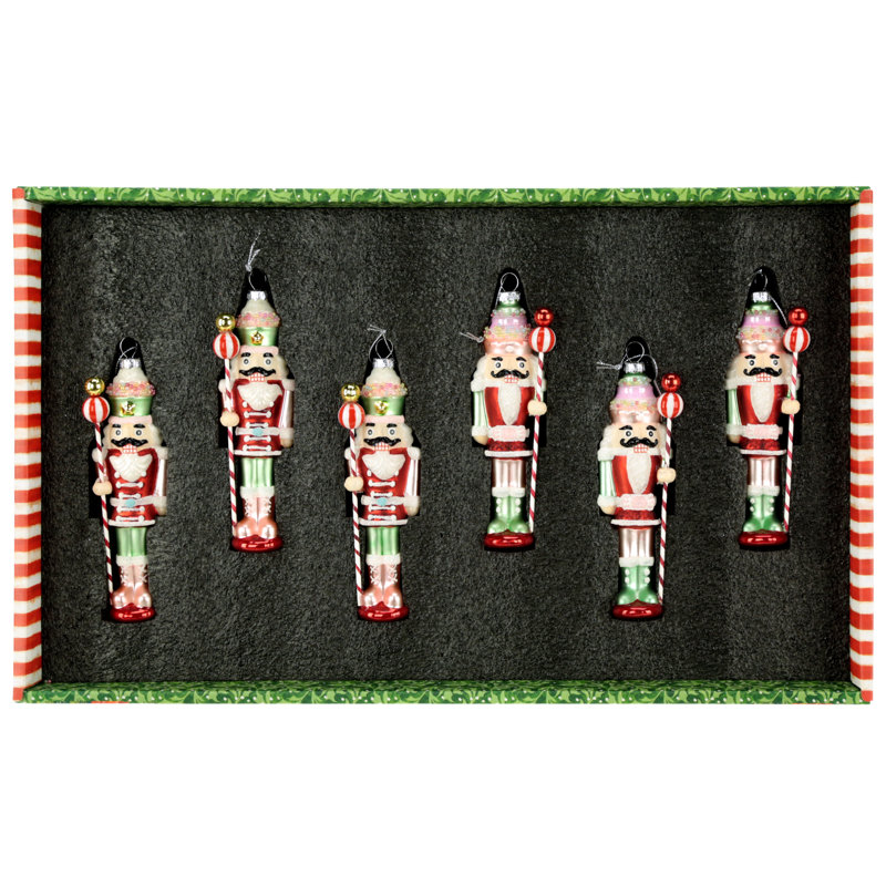 Traditional Nutcracker Ornament, Box Of 6 - 6.5 Inches