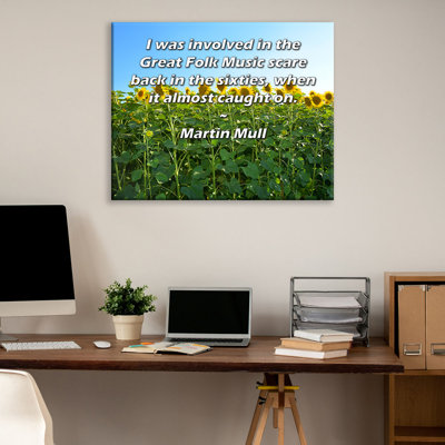 ArtsyQuotes Gallery Wrapped Canvas By Martin Mull: "I was involved in the Great Folk Music scare back in the sixties, when it almost caught on."