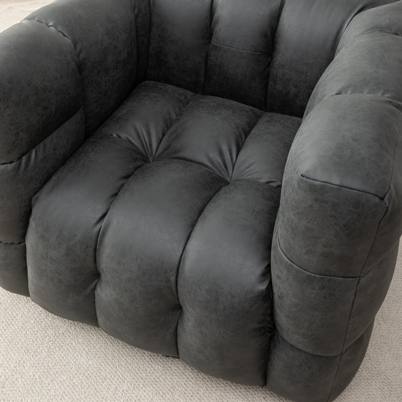 Fauteuil pivotant 38 po Brennan, Noir Avdul