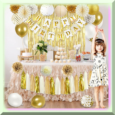 Blue & Yellow Graduation Party Pack with Banner and Swirls