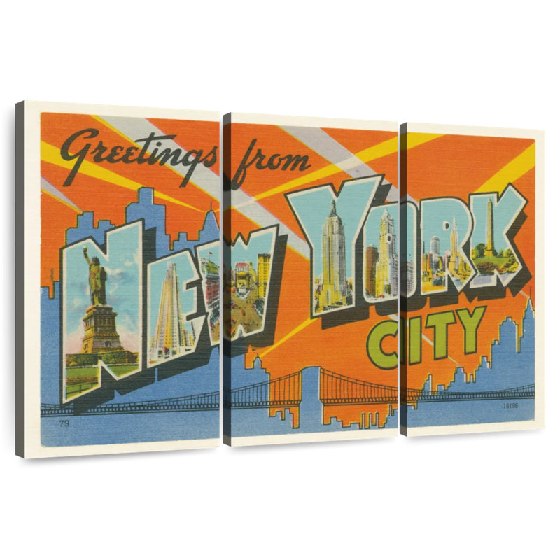 Sireci Greetings From New York, 24" H x 38" W