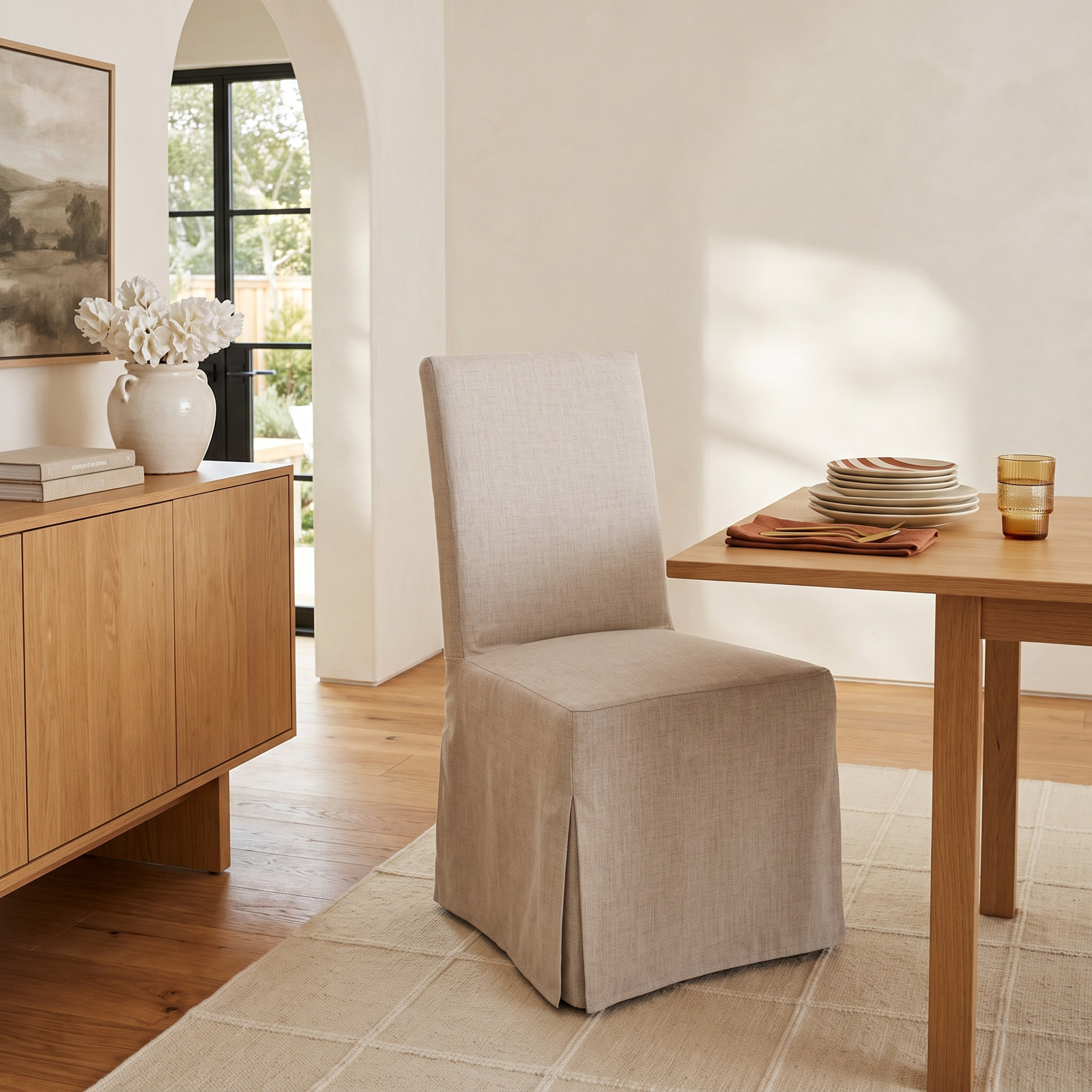 Taja Parsons Dining Chair, Gray