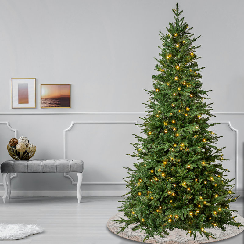 Arbre vert clair Duxbury, H 7,5 pi, Illuminé