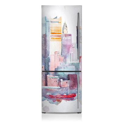 City by Water Freezer Door Sticker