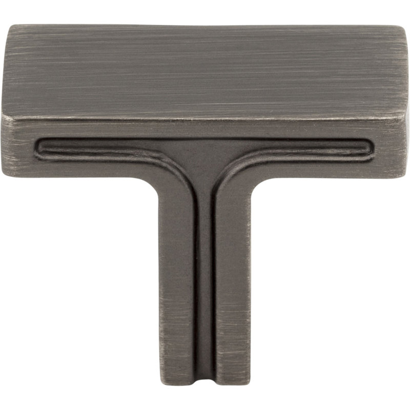 Anwick Rectangular Knob, Brushed Pewter