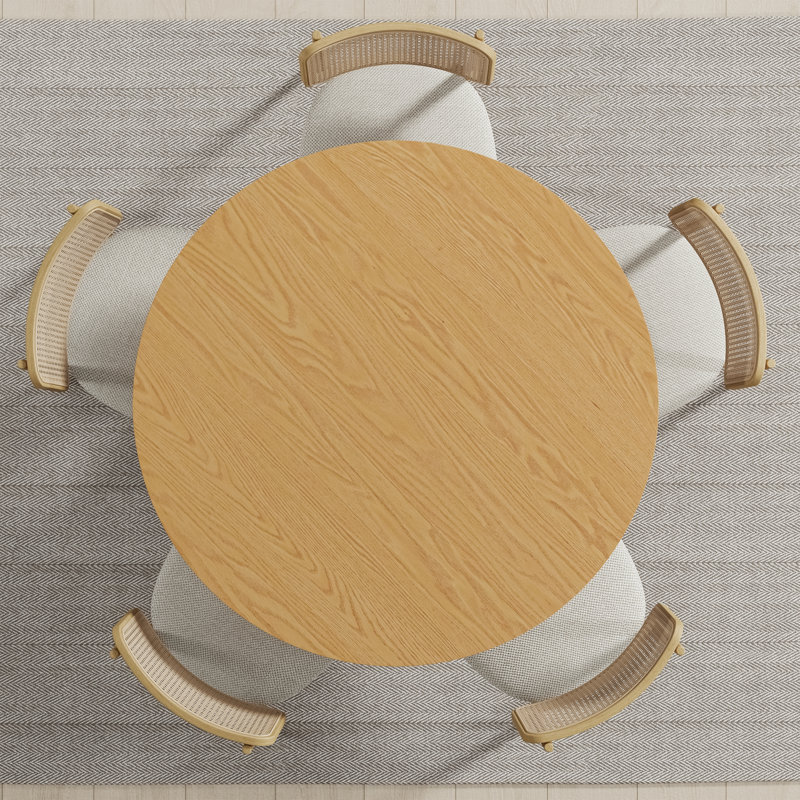 Table de salle à manger Enciso, H 30 po x L 45 po x l 45 po, Bois naturel