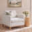 Cami 34.5"W Goose Down Filled Upholstered Armchair-1373209757