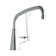 Single Hole with Single Control Faucet with 10" Arc Tube Spout 6" Wristblade Handle Chrome