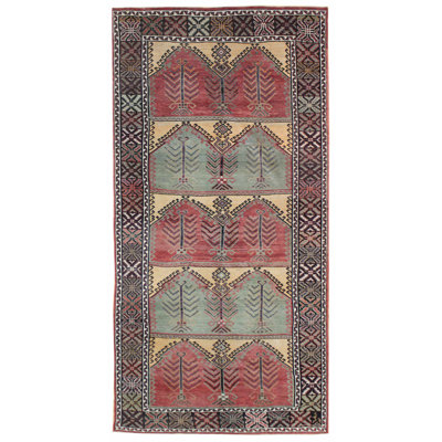 Kurd One-of-a-Kind 5'7" X 12' Runner Wool Area Rug in Red