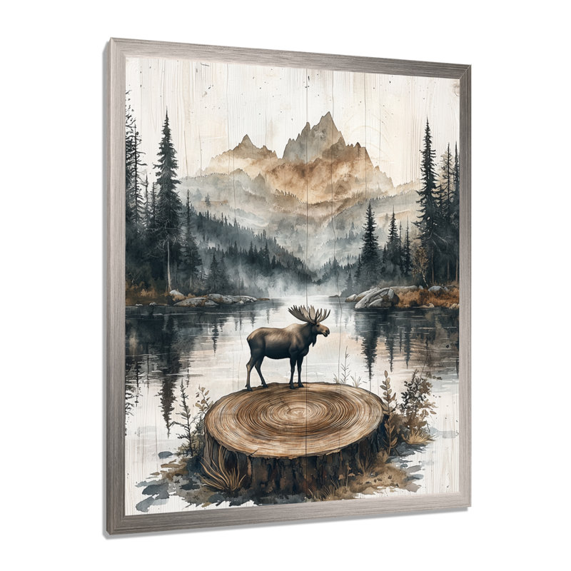 Genter - animaux, impressions sur toile, Impression d'un seul cadre photo, Argent argent, H 40 po x l 30 po