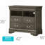 Commode télé de style traditionnel avec bases sculptées, moulures courbées et tiroirs durables pour un rangement élégant-609114174