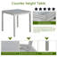 Ensemble de salle à manger 5 pièces à hauteur de comptoir avec chaises rembourrées et table garnie de cristal-534334310