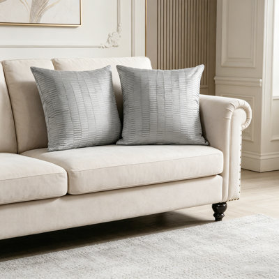 Housse de coussin en velours à plis Euro