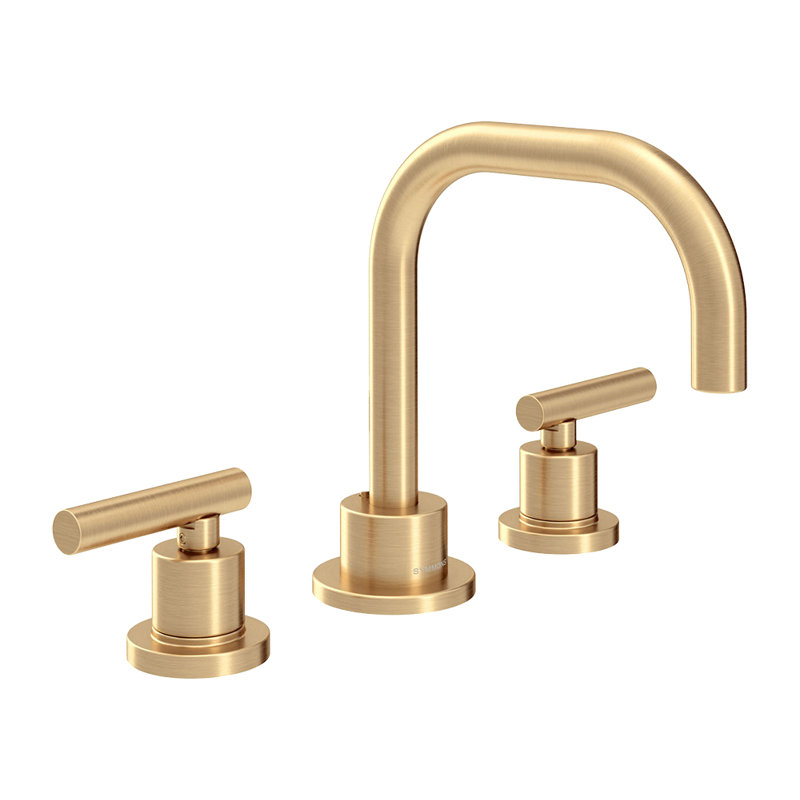 Dia Widespread Bathroom Faucet with Push Pop Drain, Brushed Bronze