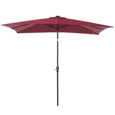 Laplante Rectangular Lighted Market Umbrella