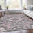Machine Washable Indoor/Outdoor Xhevrie Pink Rug-1511568401