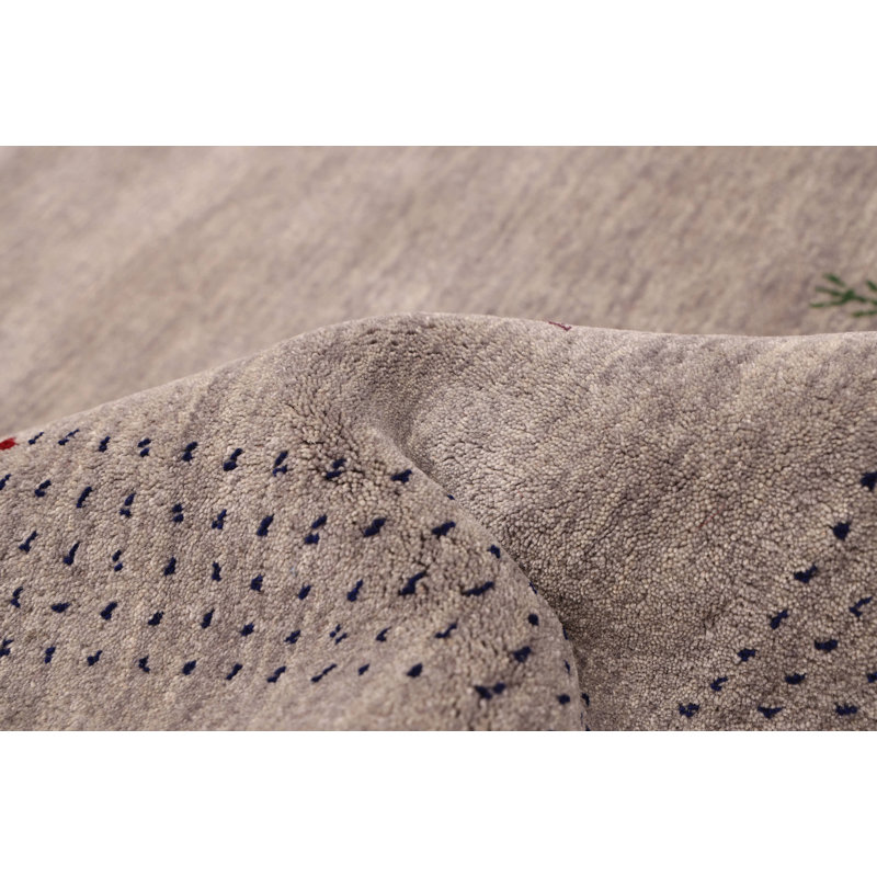 Tapis gris Kashkuli Gabbeh 5 pi 0 po x 7 pi 10 po