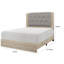 Lit standard touffeté en bois massif Yashira-525134113