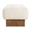 Rectangular Upholstered Tufted Linen Fabric Ottoman Bench