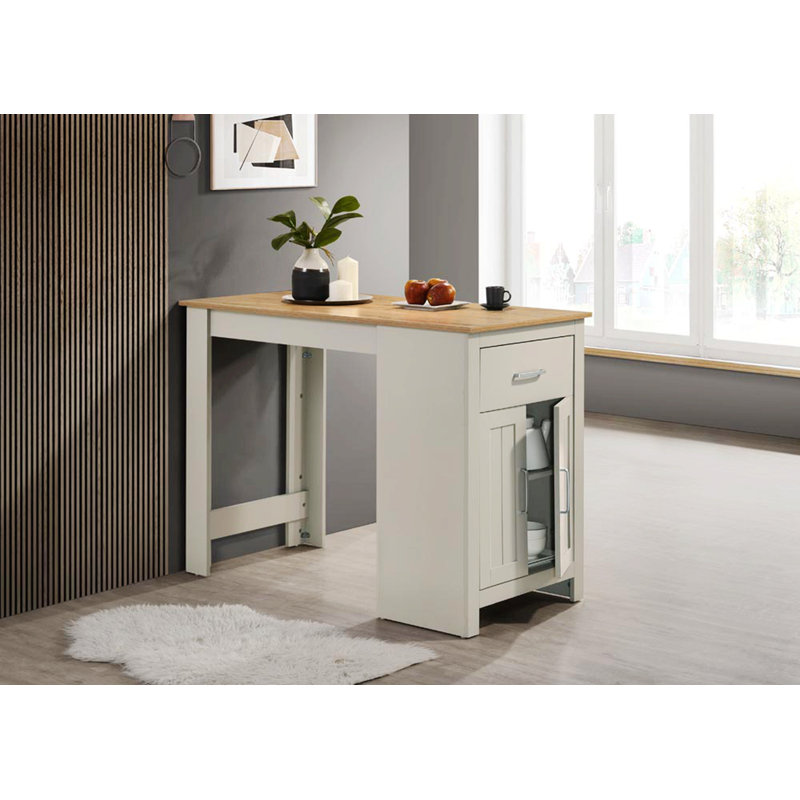 Table de salle à manger à hauteur de comptoir avec armoire et tiroir de rangement