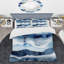 Ensemble de housse de couette Abstract Classic Blue Waves II - Fractals-107148290