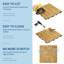 Ensemble de 33 tuiles de terrasse en bois emboîtables de 12 po x 12 po (32 pieds carrés) - Revêtement de sol extérieur imperméable et antidérapant pour patio, balcon, jardin ou bord de piscine