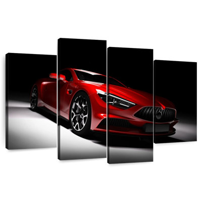 Voiture rouge moderne Mehar