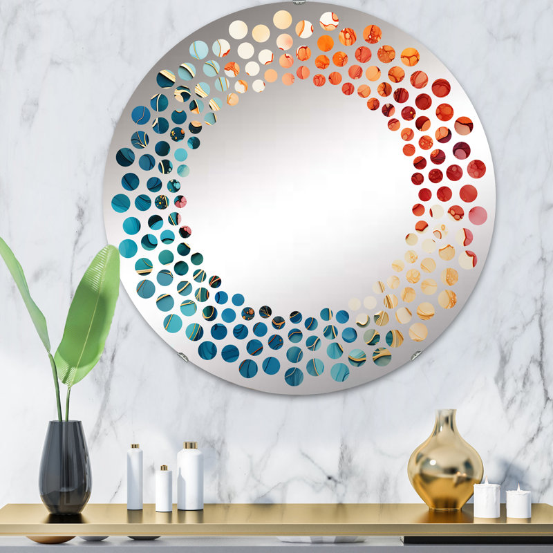 Miroir mural orange Soda Soda Fusion, 31,4 po x 31,4 po