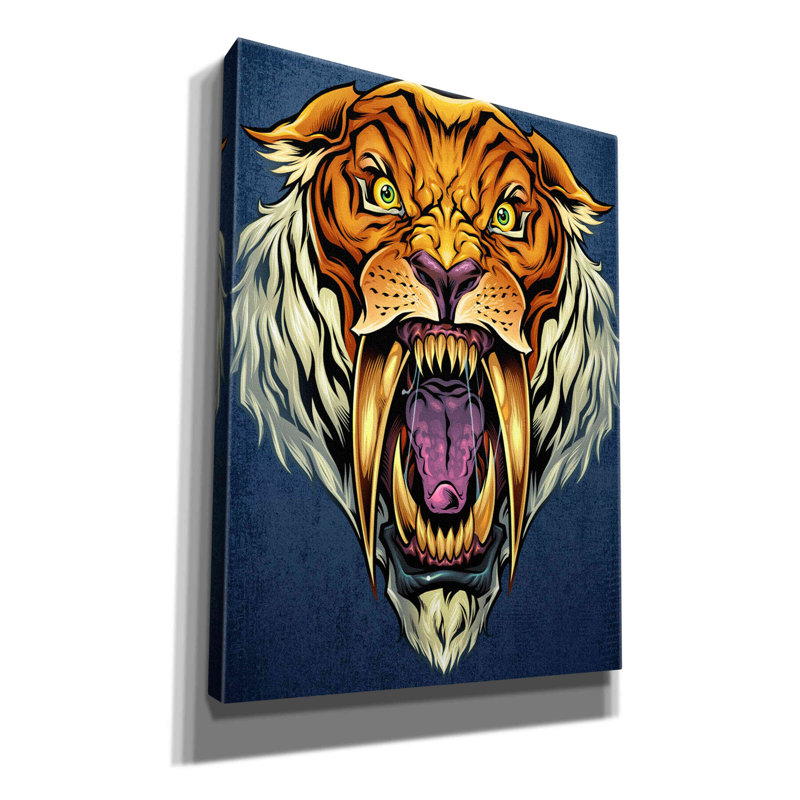 Mascotte de tigre de Dayert, H 16 po x l 12 po x P 0,75 po