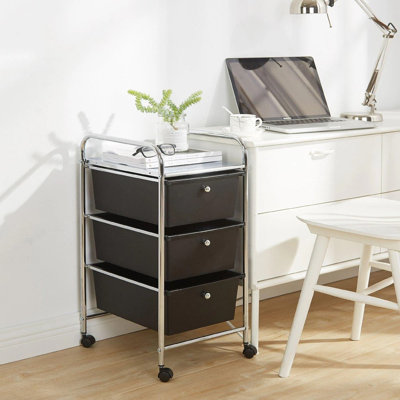 Urban Lifestyle 3 Tier Storage Cart, Black