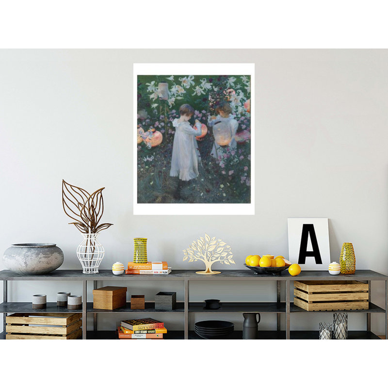 «Carnation Lily Lily Rose» par John Singer Sargent - Impression giclée, H 40 po x l 32 po