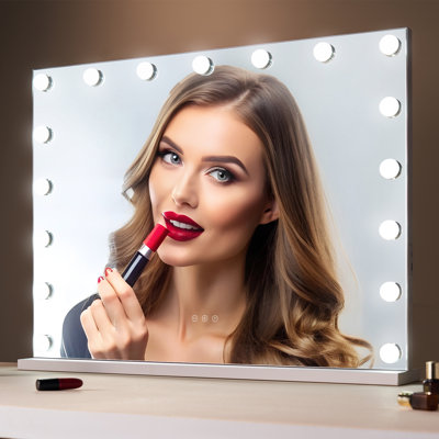 Hollywood Vanity Mirror With Lights w/ USB Desktop Wall-mount