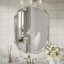 Miroir de salle de bain ovale sans cadre biseauté Pearlette