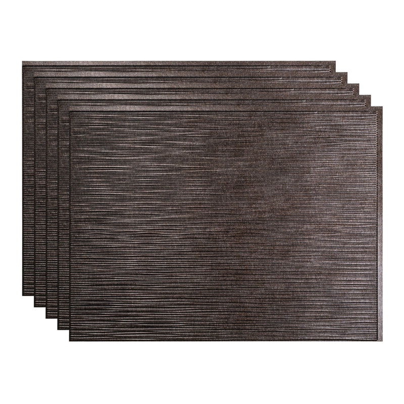 Panneau de dosseret décoratif en vinyle 18,25 po x 24,25 po FASÄDE Ripple, Étain fumé