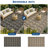 Waterproof Reversible Outdoor Rug - Boho Leaf Design - Large, UV & Mark Resistant, Washable Plastic Patio Mat with 4 Stakes & Storage Bag for RV, Camping, Deck, Balcony, 9x18ft-983500376-983500356