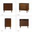 Commode d'appoint Mid-Century moderne à 3 tiroirs avec prise de courant Aviannah-445932255